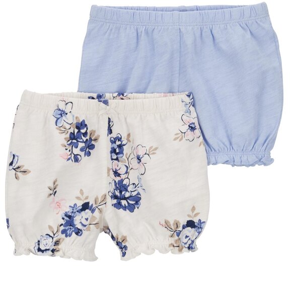 Baby Girls Carter's 2 pk Bloomer Bubble Style Shorts Size 9 12 18 24 months NWT - Picture 1 of 4